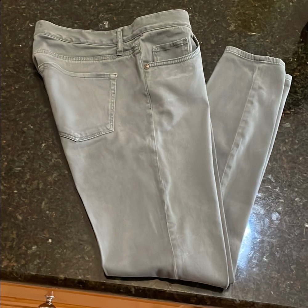 LOFT Green Skinny Jeans Stretch Denim